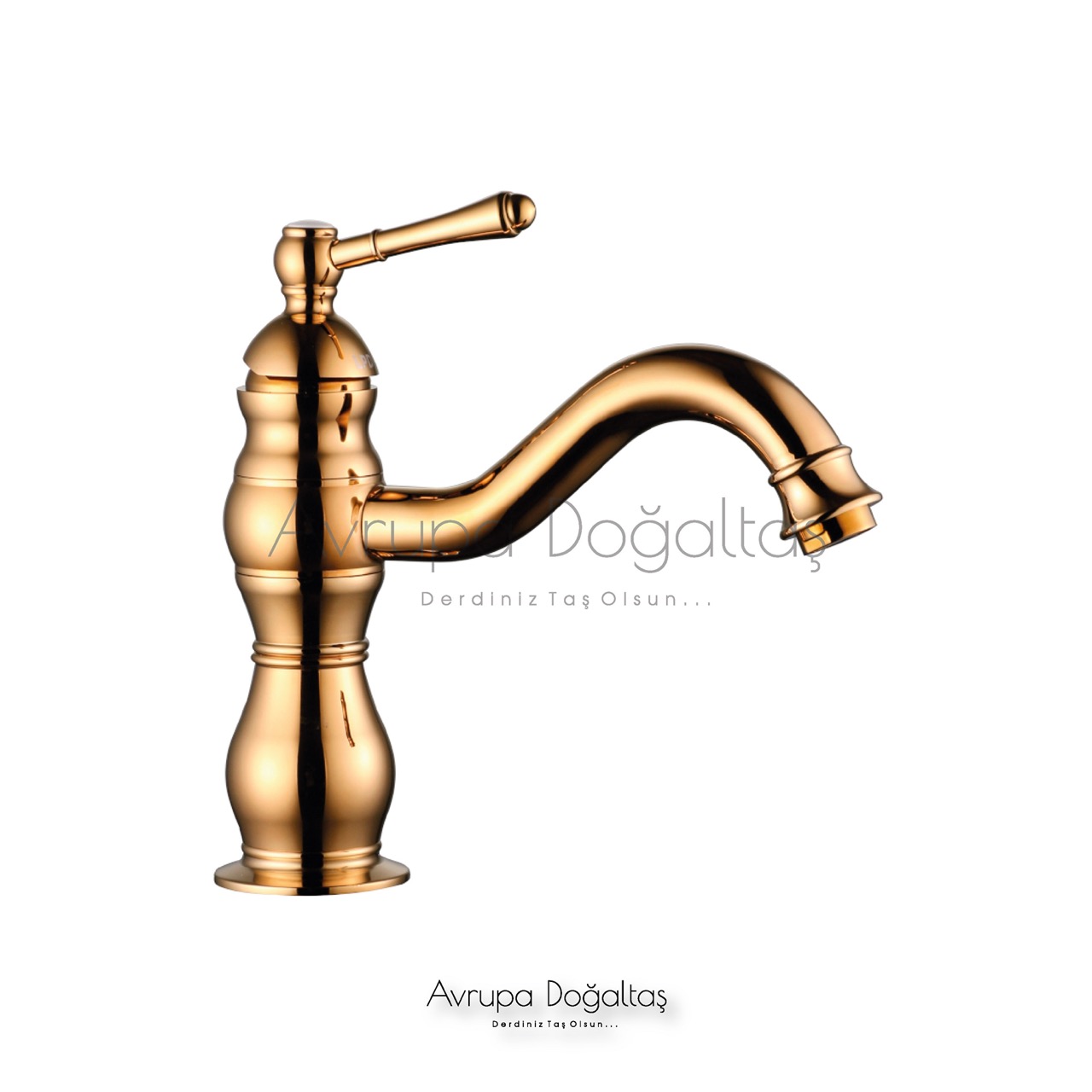 Royal Lavabo Bataryası PVD Gold (Kısa)