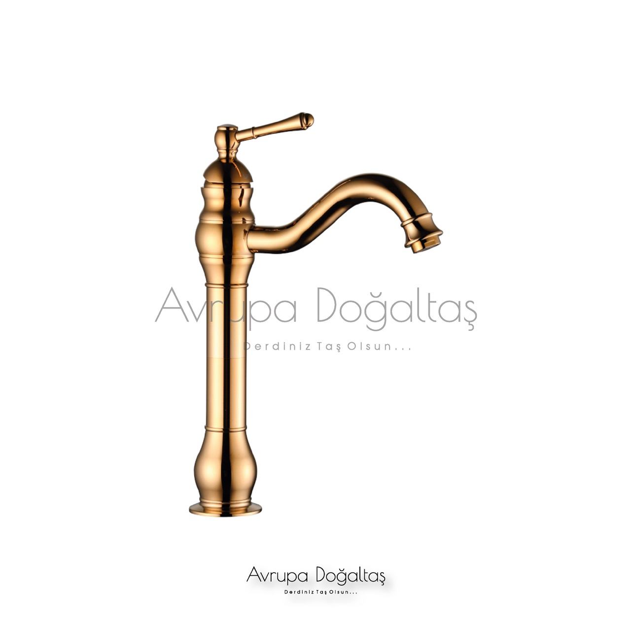 Royal Çanak Lavabo Bataryası PVD GOLD (Uzun)