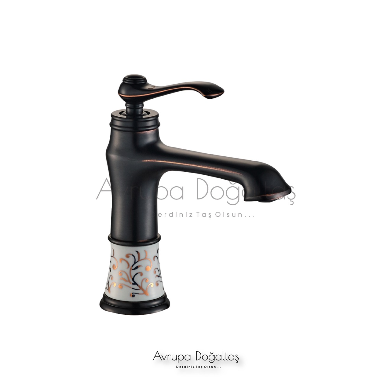 Victoria Mix Lavabo Bataryası Siyah (Kısa)
