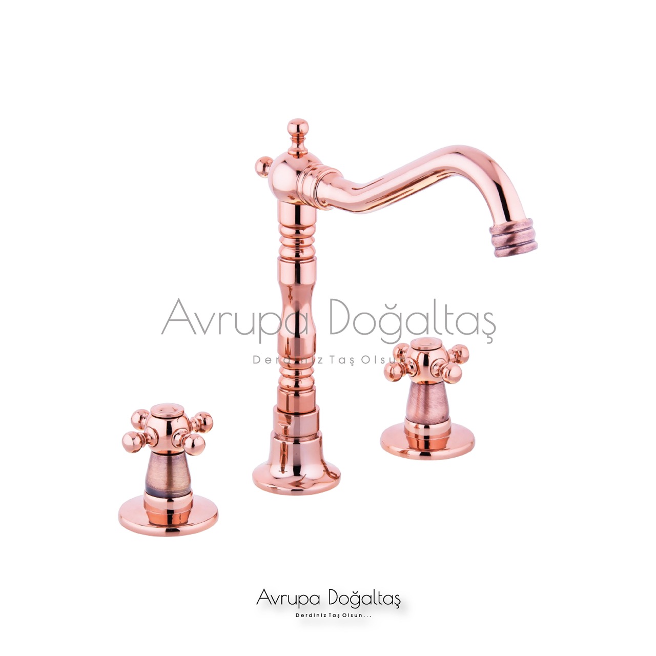 Koç 3 Delikli Lavabo Bataryası Rose